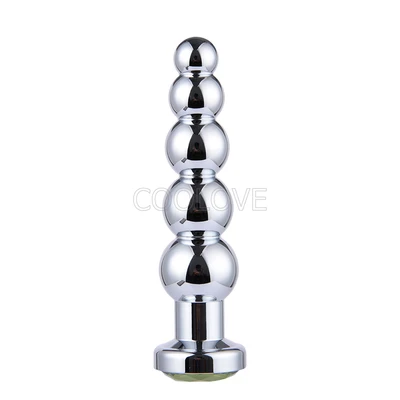 5 Boğumlu Metal Anal Plug Tıkaç, 14.1cm