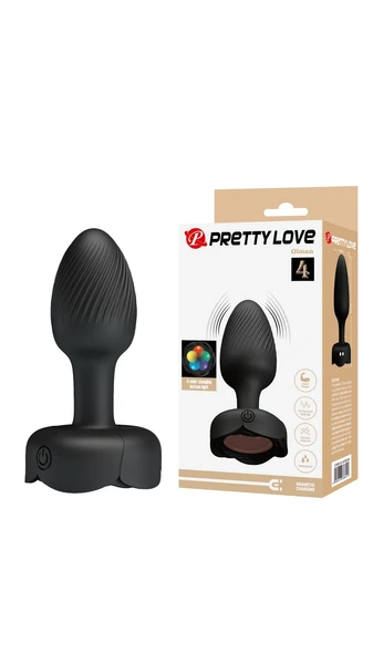 9cm Anal-Vajinal Vibratör, 10 Fonksiyonlu, 5 Renk Işıklı