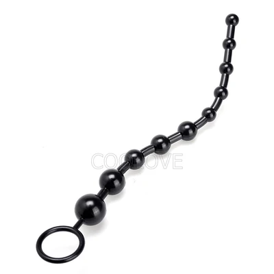 Anal-Vajinal 25 Cm Siyah Sıralı Zevk Topları, Anal Plug