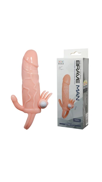 Anal-Vajinal Klitoral Uyarılı Titreşimli Penis Kılıfı