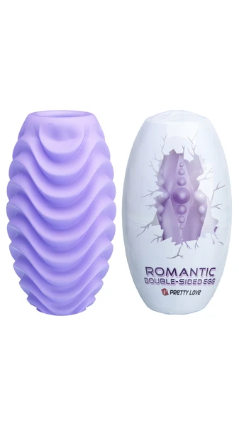 Çift Taraflı Yumurta Mastürbatör - Mor