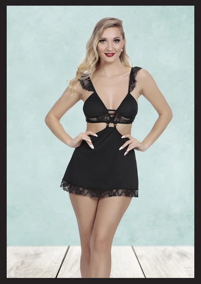 Dantel Detaylı Mini Elbise