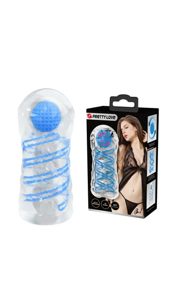 Şeffaf Mavi Uyarıcı Toplu Su Bazlı Mastürbatör