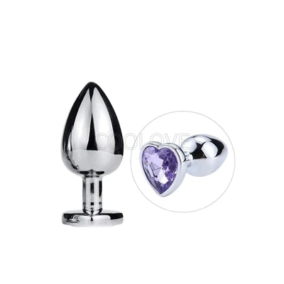 7 Cm Küçük Kalpli Gümüş Anal Tıkaç