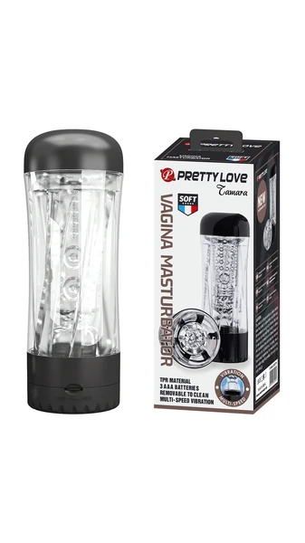 Kupa Mastürbatör - Şeffaf, Titreşimli