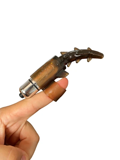 Titreşimli Klitoris Uyaricili Parmak Mastürbasyon Vibratör 12cm