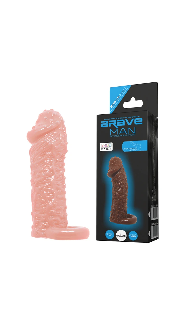 13 Cm Tırtıklı Ten Penis Kılıfı