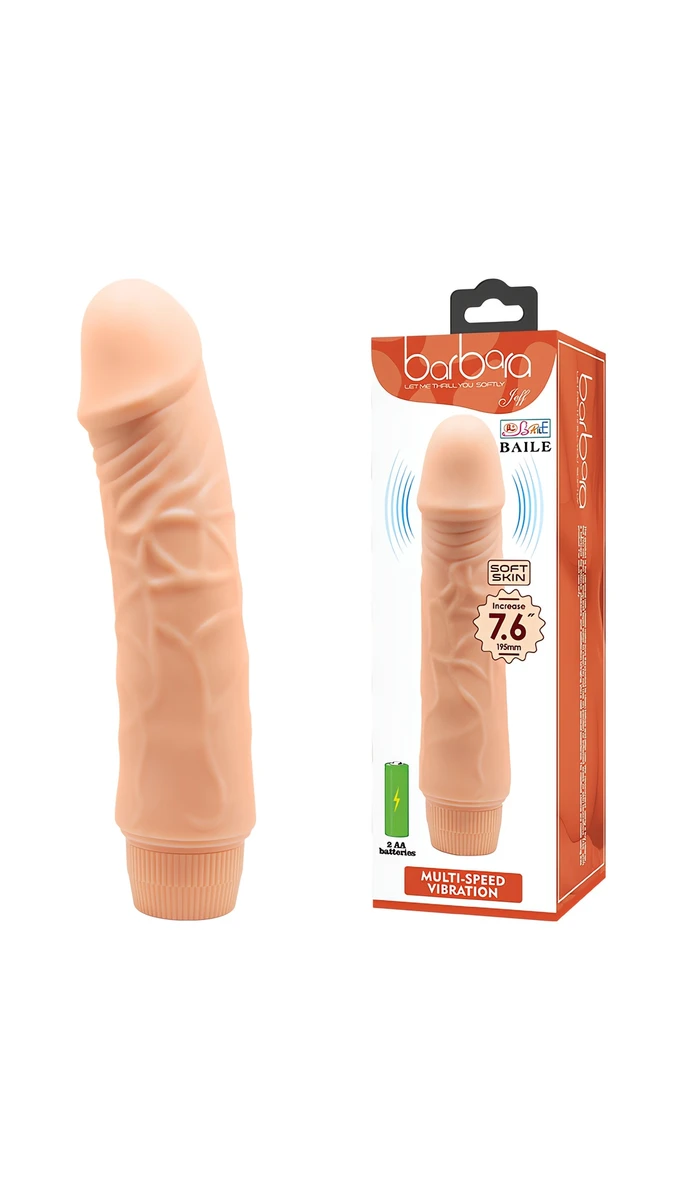 19.5 cm Realistik Ten Penis Vibratör