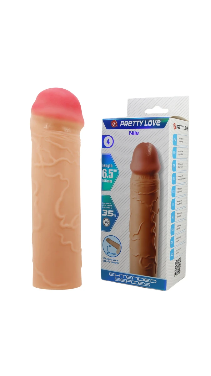 2,5 Cm Uzatmalı Penis Kılıfı - Dolgulu, Ten Rengi