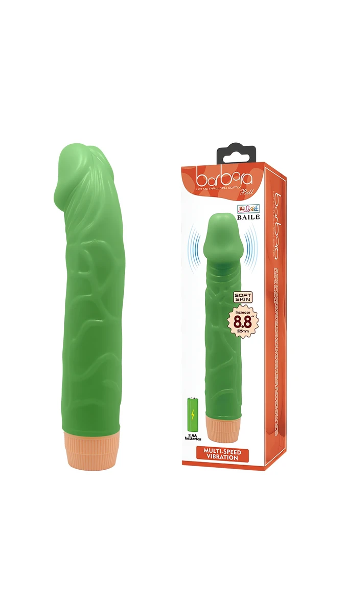 22.5 cm Yeşil Realistik Vibratör