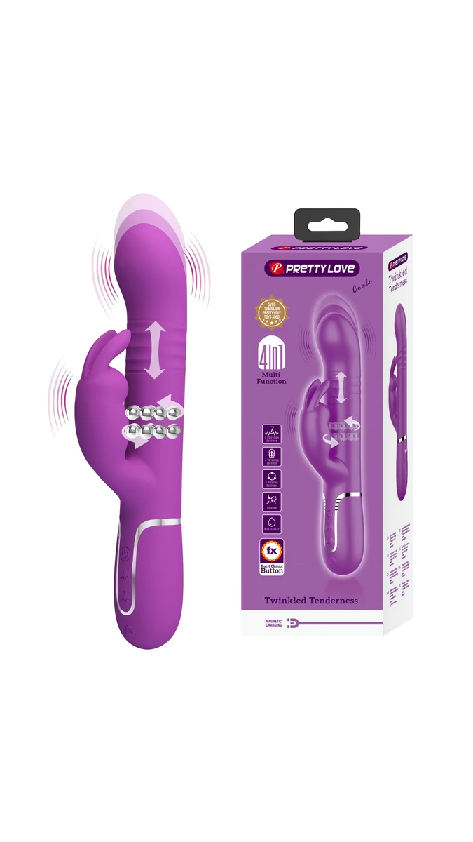 Ultra Teknolojik Rabbit Vibratör - 7 Titreşimli, 4 Döndürmeli, 4 İtmeli