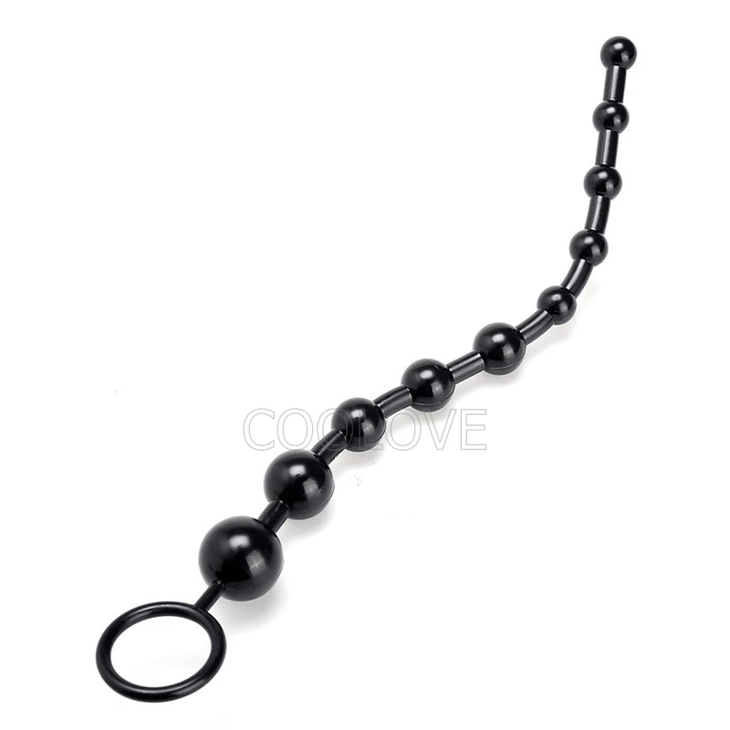 Anal-Vajinal 25 Cm Siyah Sıralı Zevk Topları, Anal Plug