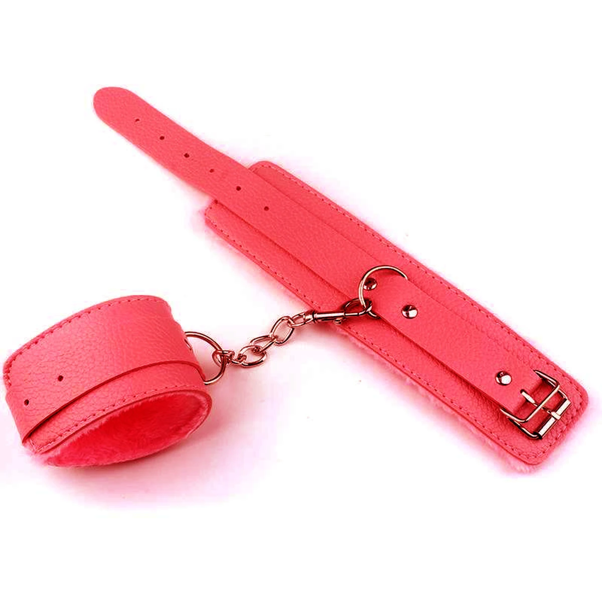 Fantezi Deri Kelepçe, Kırmızı - Bdsm