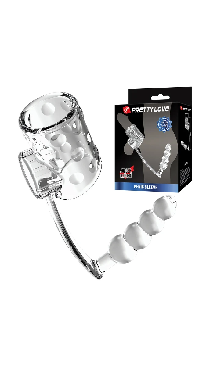 Giyilebilir Penis Kılıfı, Anal Plug - Şeffaf İkili