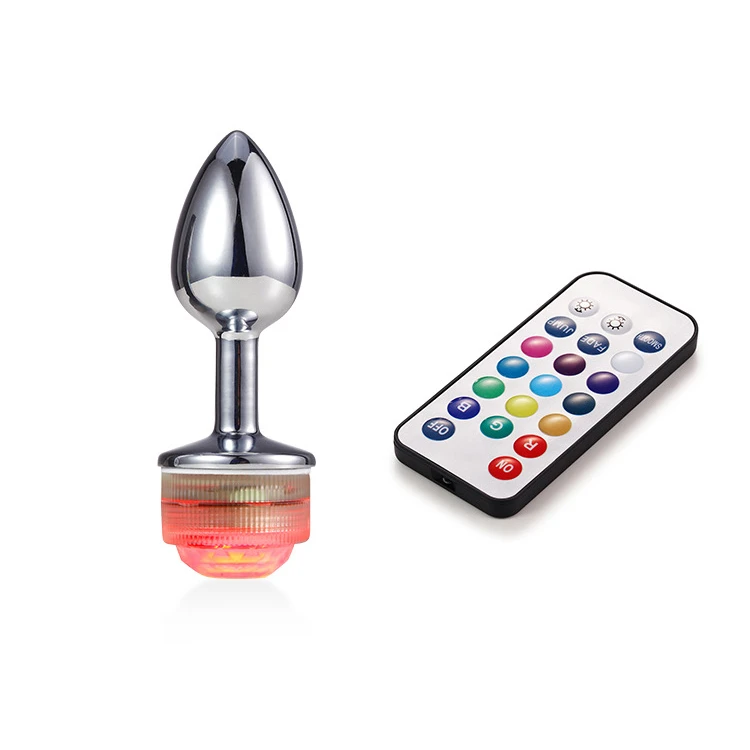 9cm Small Anal Vajinal Plug, LED Işıklı, Kumandalı