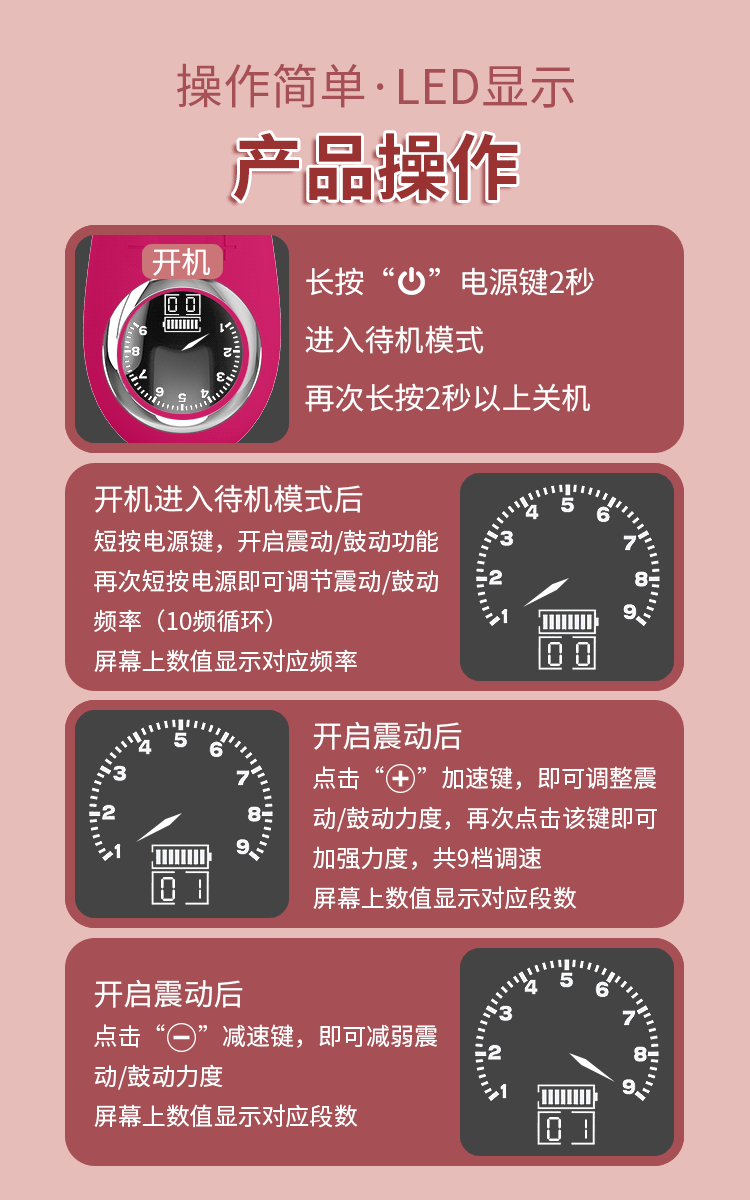 10 Titreşim, 10 Vurma, 9 Hız Fonksiyonlu LED Ekranlı Teknolojik Rabbit Vibratör - Resim 10