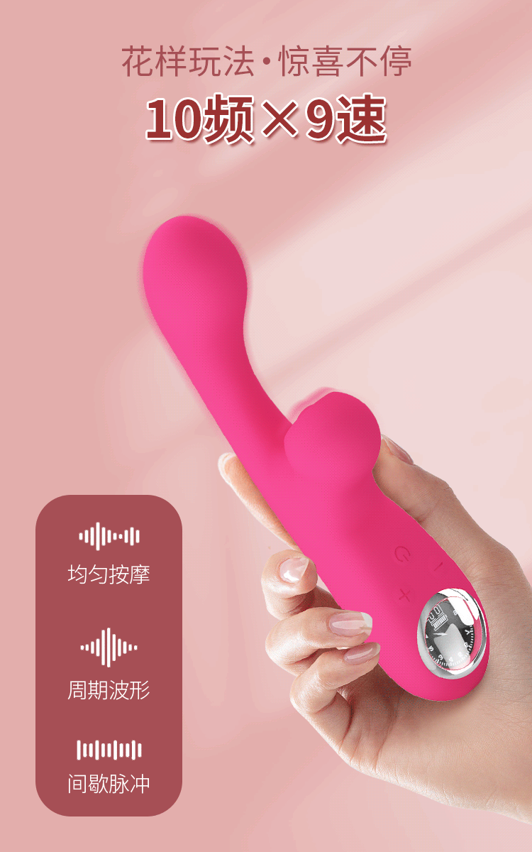 10 Titreşim, 10 Vurma, 9 Hız Fonksiyonlu LED Ekranlı Teknolojik Rabbit Vibratör - Resim 11