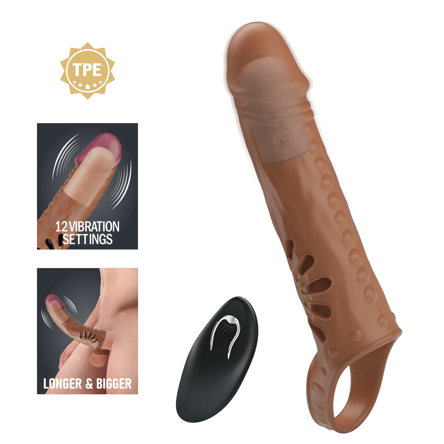 Ultra Titreşimli Penis Kılıfı - 12 Fonksiyonlu, Uzaktan Kumandalı - Resim 9