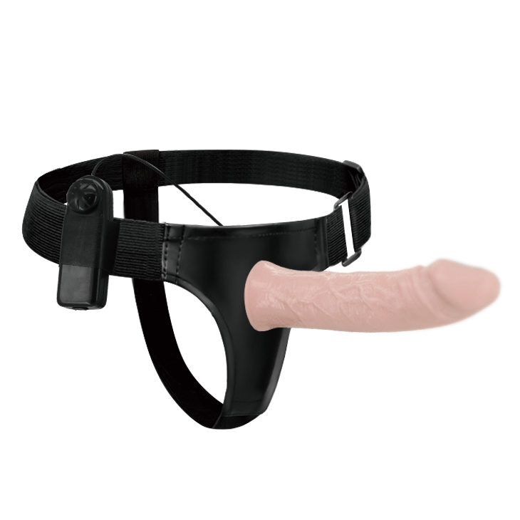 15.5 cm İçi Boş Protez Vibratör - Belden Bağlamalı, Titreşimli, Kumandalı - Resim 7