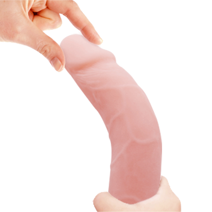 Dildo - 16,3 Cm Ten Renkli Damarlı Penis - Resim 4