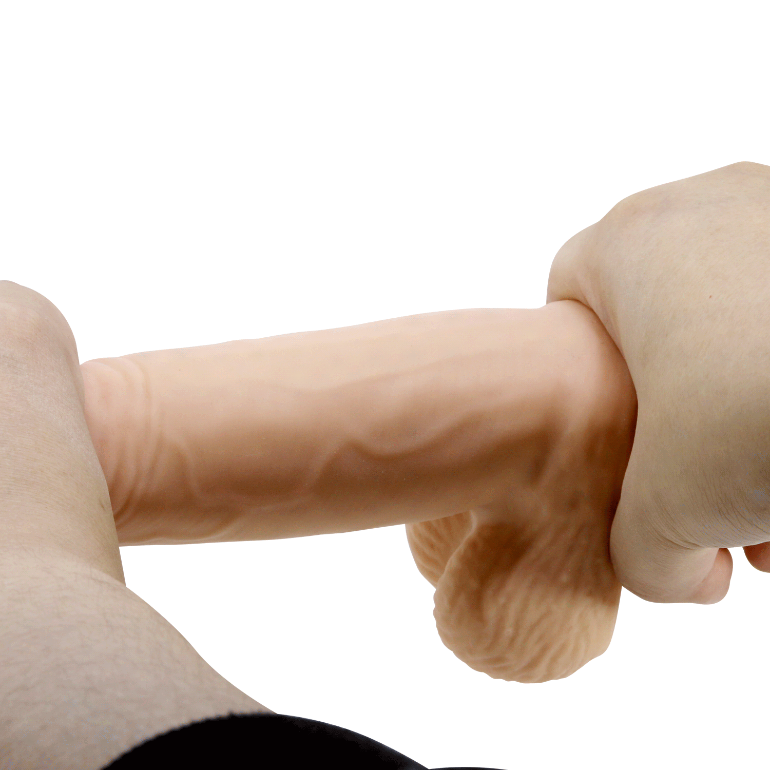 19.4 cm Realistik, Bükülebilir, Vantuz Tabanlı Dildo - Resim 11