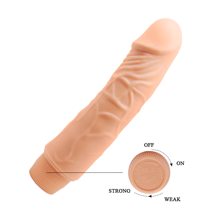 19.5 cm Realistik Ten Penis Vibratör - Resim 3