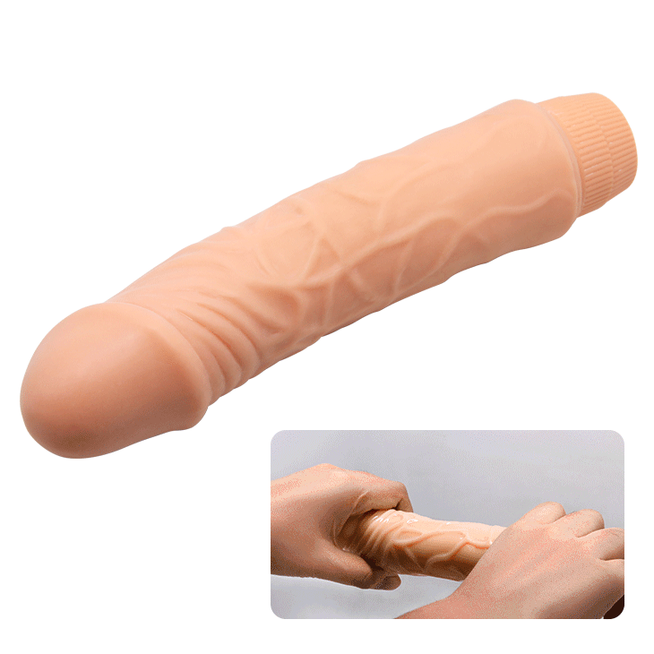 19.5 cm Realistik Ten Penis Vibratör - Resim 8