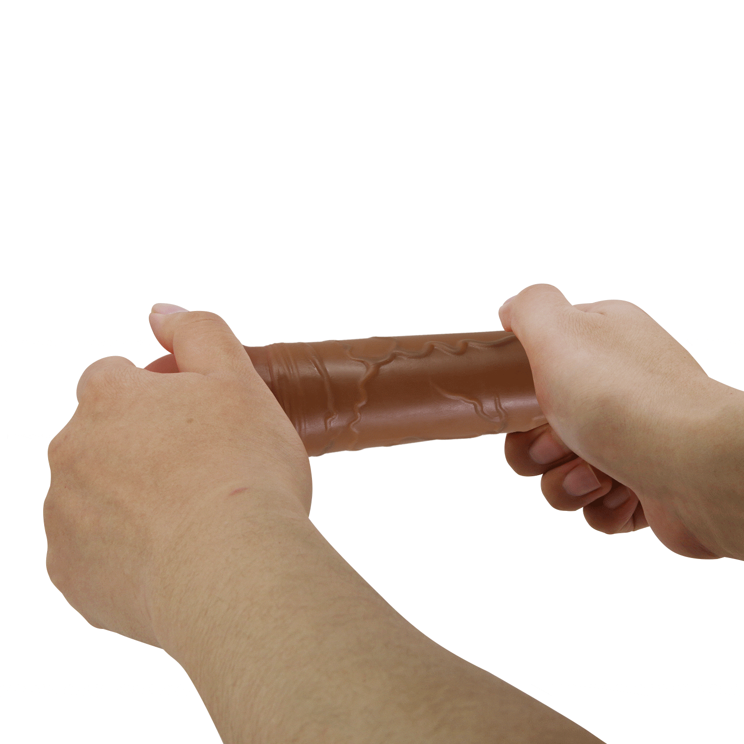 2,5 cm Dolgulu Uzatmalı Penis Kılıfı, Kahve Rengi - Resim 6