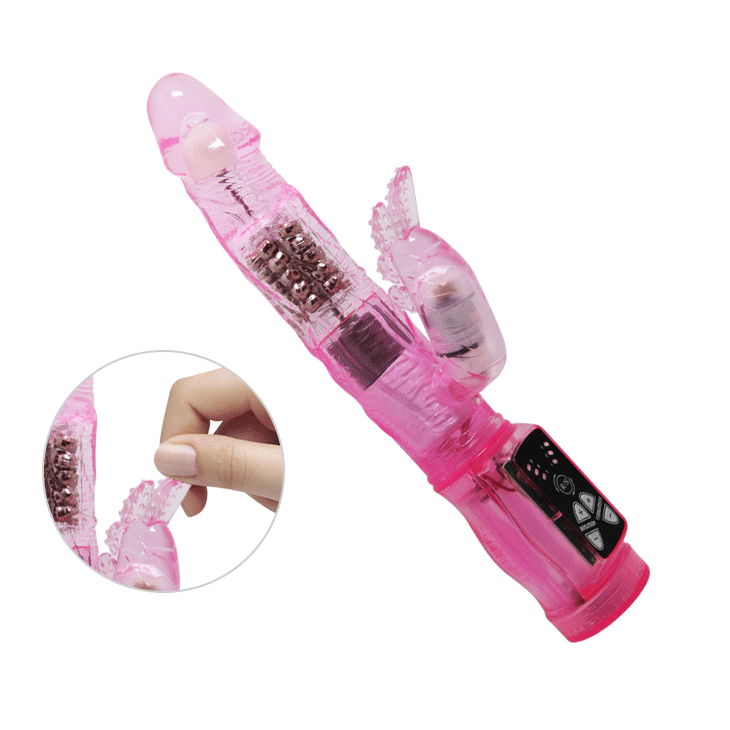 21.5 Cm Pembe Teknolojik Rabbit Vibratör - 3 Titreşimli, 3 Dönmeli - Resim 9