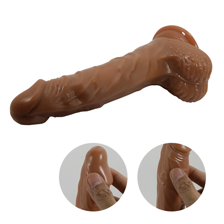 21 cm Kumandalı Realistik Penis Vibratör - 7 Titreşimli, 7 Döndürmeli, İtmeli - Resim 7