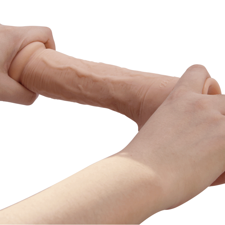 23.4 cm Damarlı Realistik Dildo - Resim 8