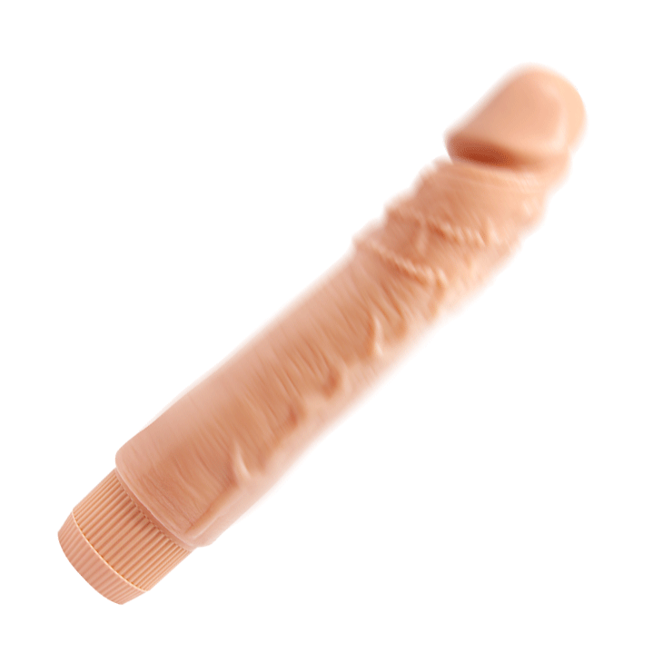 24 cm Realistik Ten Rengi Penis Vibratör - Resim 5