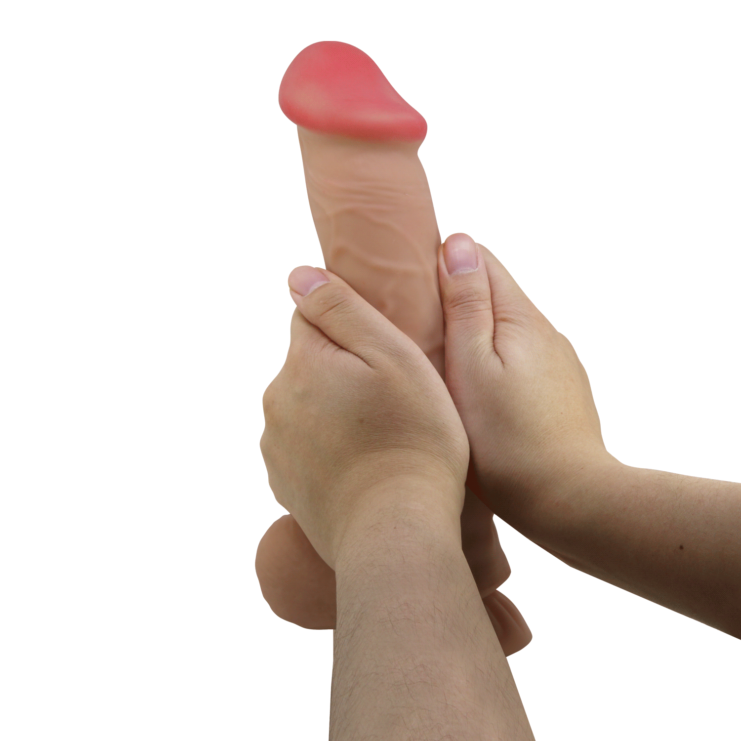 26 cm Ten Rengi Realistik Vantuzlu Dildo - Resim 8