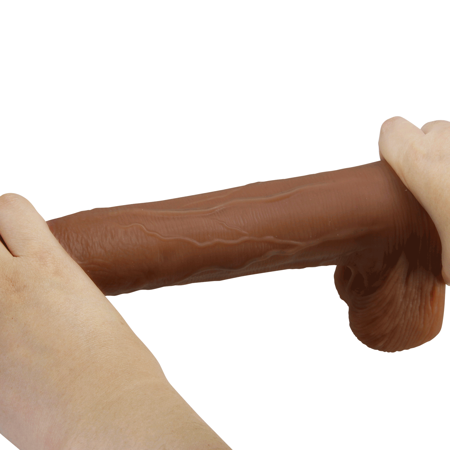 28 cm Kahverengi Gerçekçi Yapay Penis - Resim 8