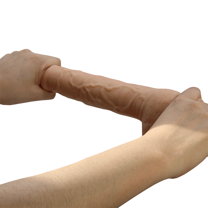 28 Cm Testisli Gerçekçi Doku Realistik Dildo - Resim 6