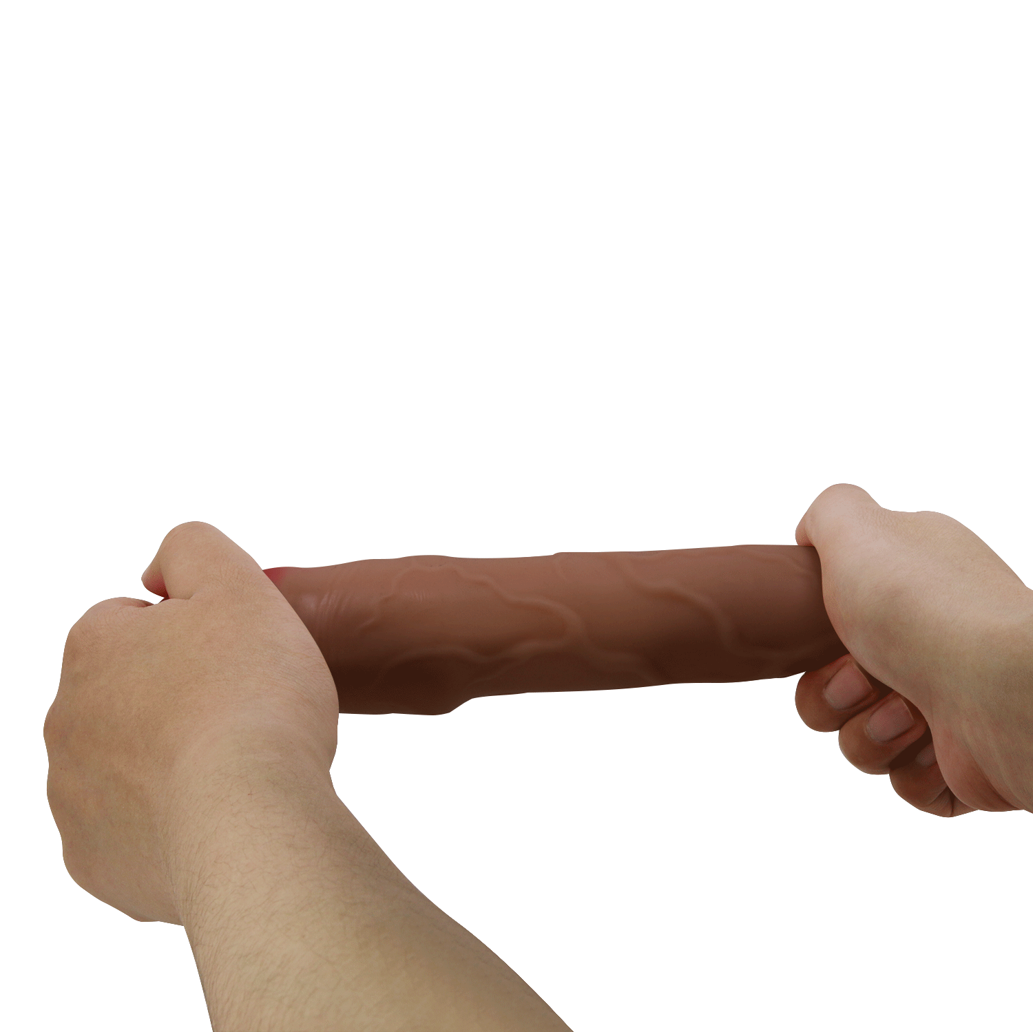 7.6 cm Dolgulu Kahverengi Premium Silikonlu Penis Kılıfı - Resim 6