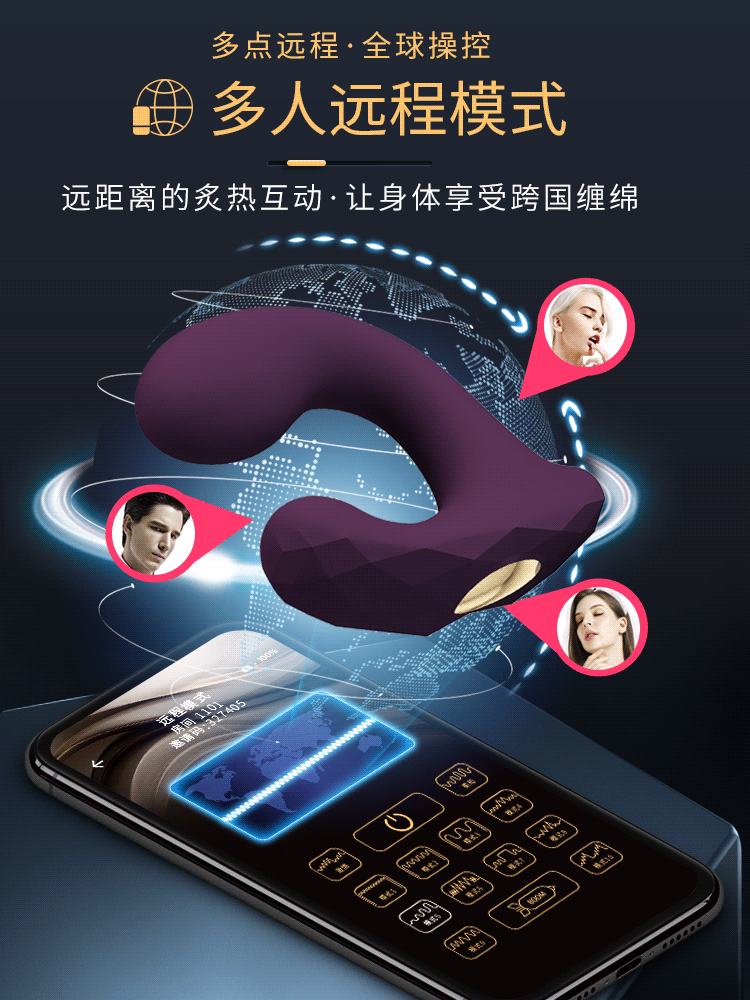 Uygulama Kontrollü, İç Çamaşırı Altı, Modern C Şekilli Teknolojik Vibratör - Resim 11