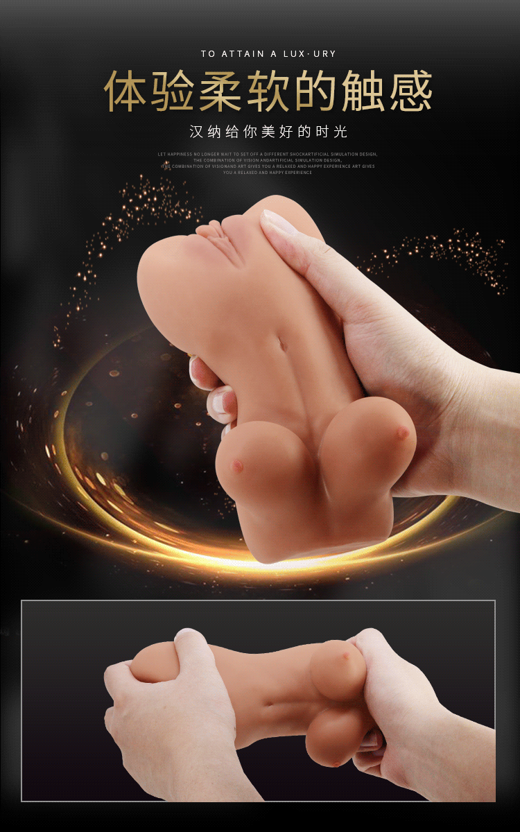 Hannah Büyük Göğüslü Realistik Suni Vajina, Anal Mastürbatör - Melez - Resim 9