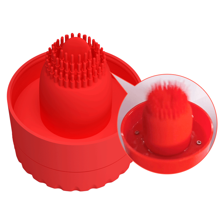 Realistik Titreşimli Vajina Mastürbatör - Kırmızı - Resim 10