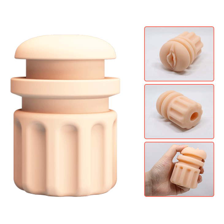 Realistik Titreşimli Vajina Mastürbatör - Kırmızı - Resim 9