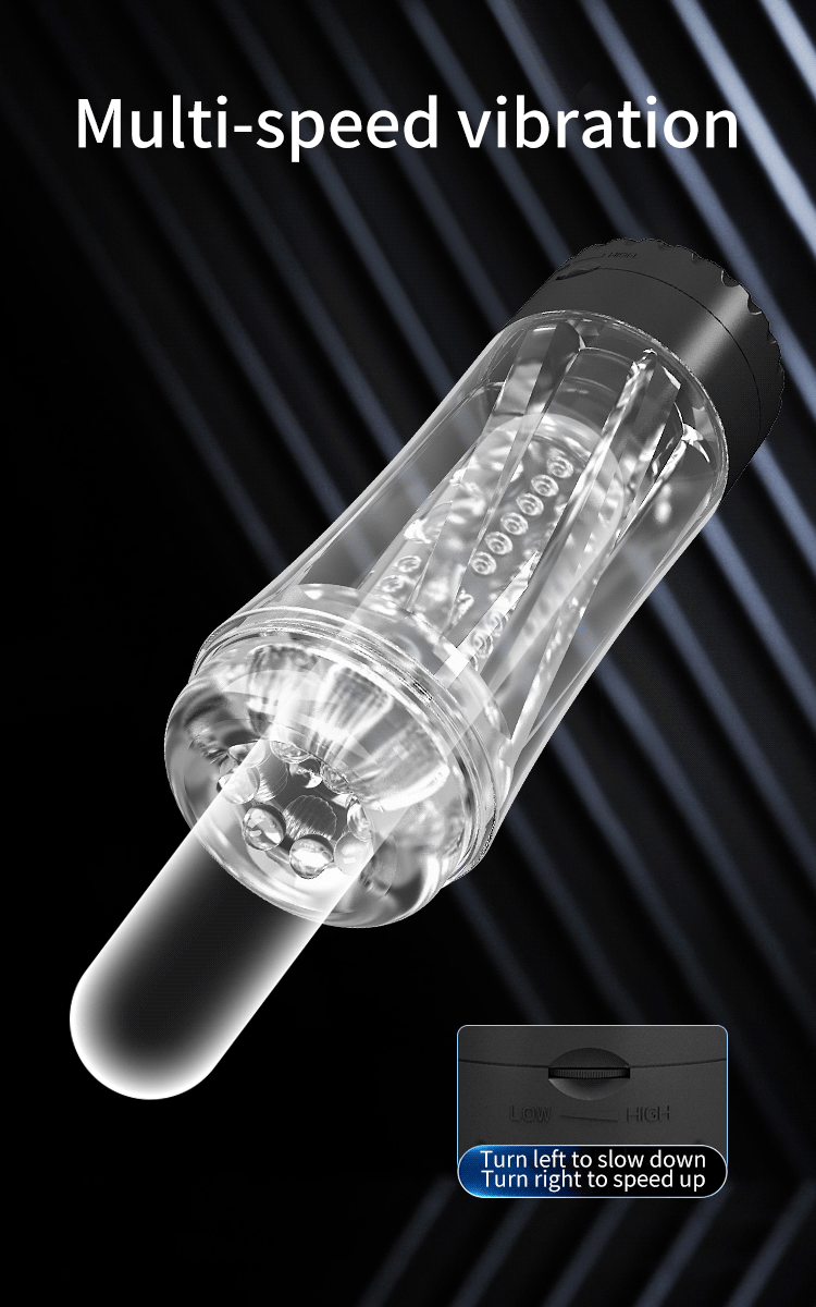 Kupa Mastürbatör - Şeffaf, Titreşimli - Resim 4