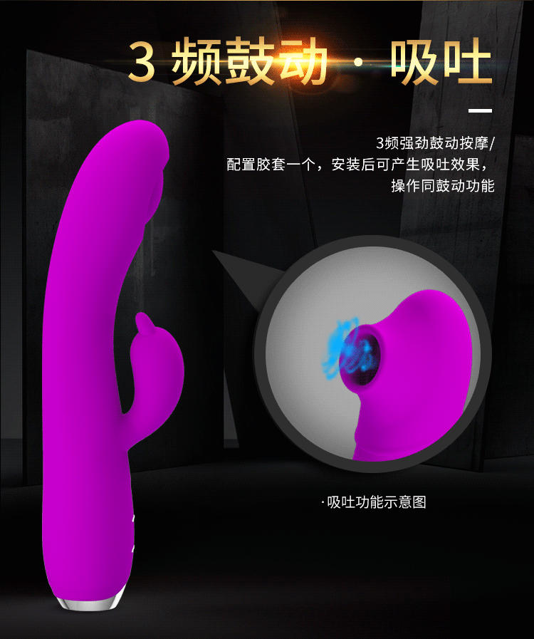 USB Şarjlı Teknolojik Vibratör - 12 Titreşimli, 3 Emme Fonksiyonlu - Resim 12